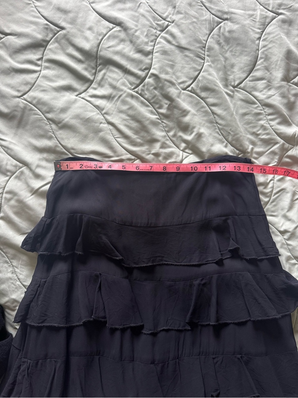 Marikka Nakk Women's Black Tiered Ruffle Maxi Skirt - Picture 7 of 8